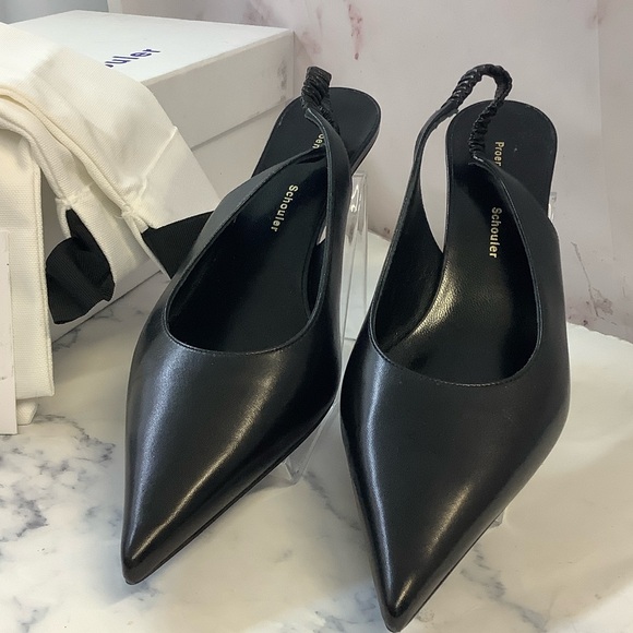 NIB Proenza Schouler Black Pointed Heels Size 6.5 - Picture 1 of 6